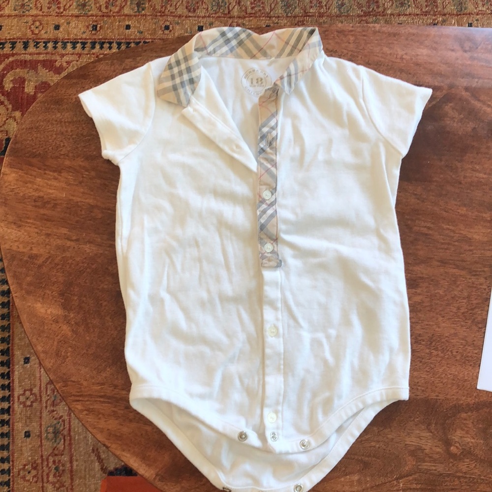 Amazingly adorable Burberry onesie.